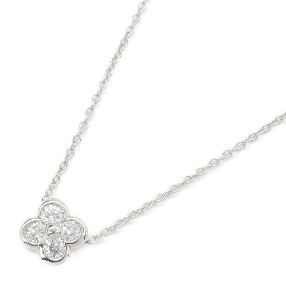 Tiffany Bezel Set Diamond Necklace Platinum Diamond